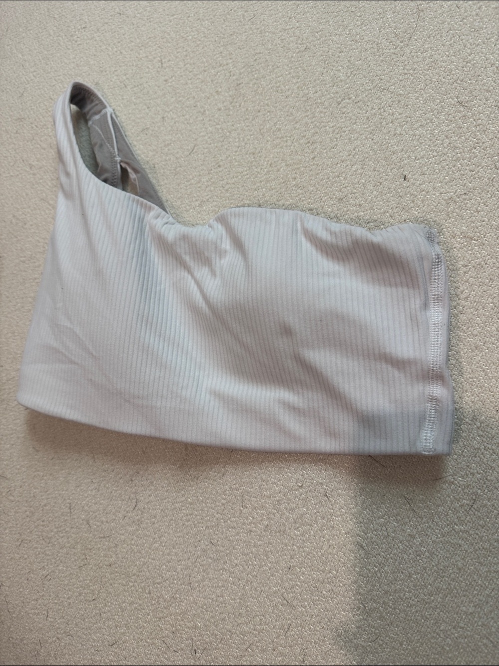 Lululemon White One Shoulder Bra